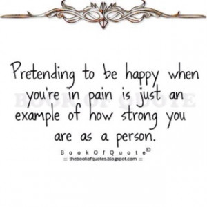Pretending to be happy