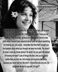 Terms of Endearment. This scene where Emma says goodbye to her kids ...