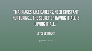 Marriages, like careers, need constant nurturing... the secret of ...