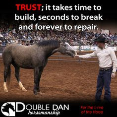 Dan James and Swampy at Road to the Horse 2012! Trust; it takes time ...
