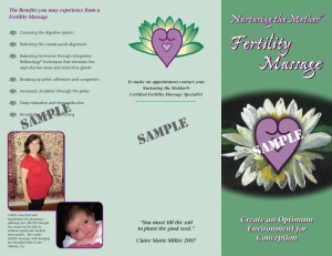 Fertility Massage Brochures 50 count - FRONT
