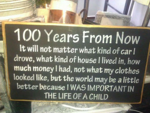 100 years from now...