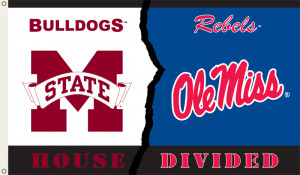 MISS STATE OLE MISS Rivalry House Divided Flag