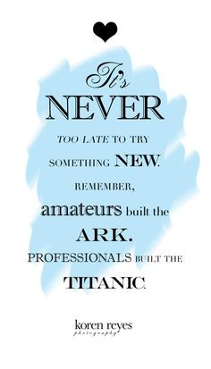 ... ark. Professionals built the Titanic. Quotes. Words. Inspiration. More
