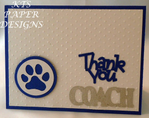 any one of our thank you cards with these to say thanks to your coach ...