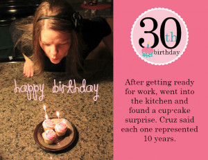 Do you remember last years birthday... when I turned 29? See here.
