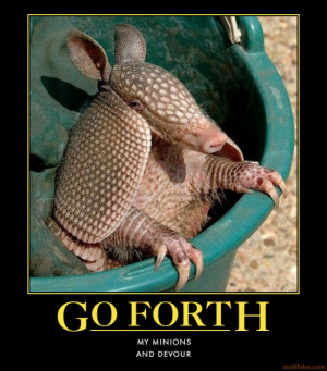 go forth my minions demotivational poster