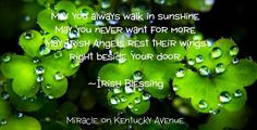 irish blessings quote via Miracle on Kentucky Avenue at www.facebook ...