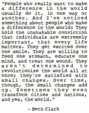 Make a difference in the world...