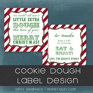 Little Extra Dough. Vintage Stripes Holiday Sticker or Tag. Any ...