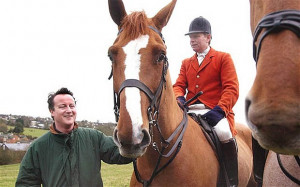 David Cameron on a visit to the Heythrop Hunt
