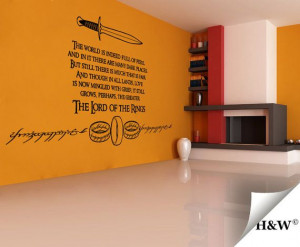 The Lord of the Rings Quote Wall Decals Home Decor by HomeWall: Idea ...