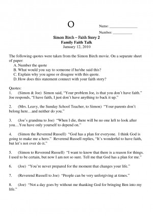 Talk O faith story simon birch 2 by akgame