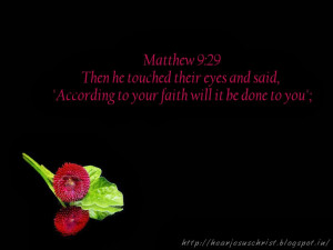 Bible Verse Wallpaper - Matthew 9:29