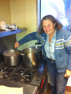 Rindy stirring the pot