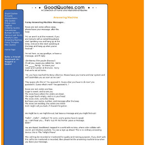 answering machine funny answering machine messages hi you have reached ...