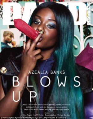 Hip-hop wild child Azealia Banks blows up a condom on controversial ...