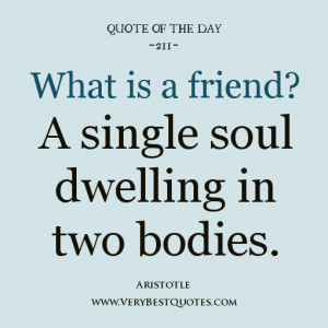 Friendship Quote Of The Day: What is a friend?