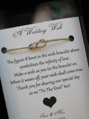 Wedding Wish Bracelet - Wedding Favor- Favors-Personalized