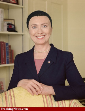 Hillary Clinton In Funny Hairstyle