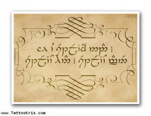 Lord Of The Rings Elvish Quotes Tattoos 1