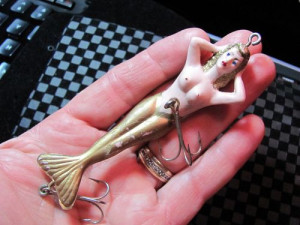 vintage mermaid fishing lure
