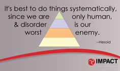 Work systematically #getorganized More