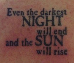 ... night will end and the sun will rise.