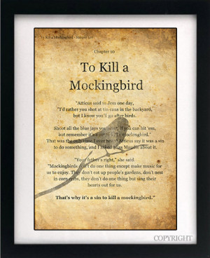 ... Kill A mockingbird Art Book Print - A3 or A4 Large Vintage Page Effect