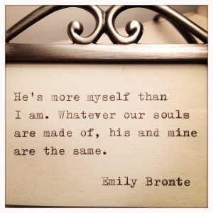 Emily Bronte Framed Love Quote Made On Typewriter