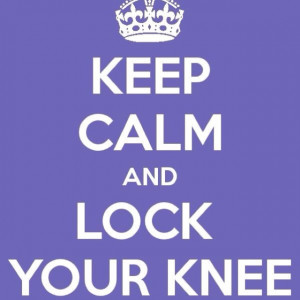 Fellow Bikram yoga-ers will understand...! YES! lock your knee, lock ...