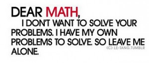 Dear Math