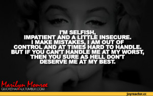 ... LEARN TO YOURSELF. 1K.TUMBLR.COM / english :: Marilyn Monroe :: quotes