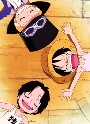 Gif One Piece : Luffy, Ace et Sabo ! :)