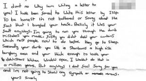 Teen says 'It's your fault I burgled you' in letter to robbery victims