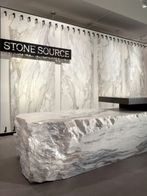 Office receptionist desk for Stone Source- cool stone desk! # ...