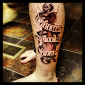 tattoo pierce the veil lyric love it ptv leg tattoo fresh ink pierce ...