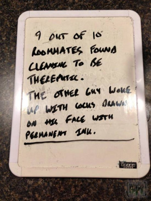 funny roommate notes