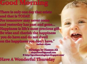 Have a wonderful thursday good morning quote