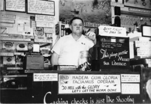 ... the cash register in wintzell s early days his slogans were everywhere