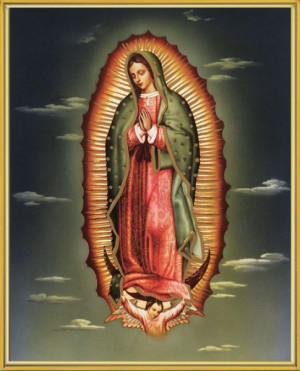 Our Lady of Guadalupe Gold Framed Print - Full Color