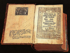 Martin Luther Bible in the Lutherhaus in Wittenberg