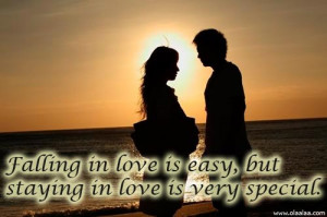 Love Quotes-Thoughts-Falling in love is easy