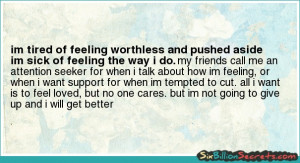 Im Worthless Hope - im tired of feeling