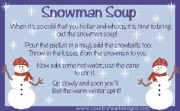 Snowman Sayings and Recipe