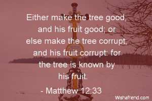 bible-Either make the tree good, and his fruit good; or else make the ...