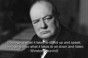 Winston churchill quotes sayings quote courage stand up