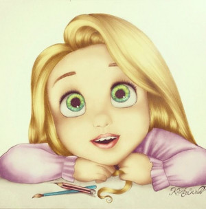Baby Rapunzel drawingDisney Stuff, Kristina Webb Drawing, Baby Disney ...