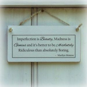 ... IS BEAUTY...MARIL YN MONROE QUOTE SHABBY CHIC SIGN CHRISTMAS GIFT