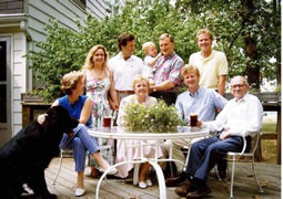 Family 1990 standing Debra Russ Austin Mel Tom seated